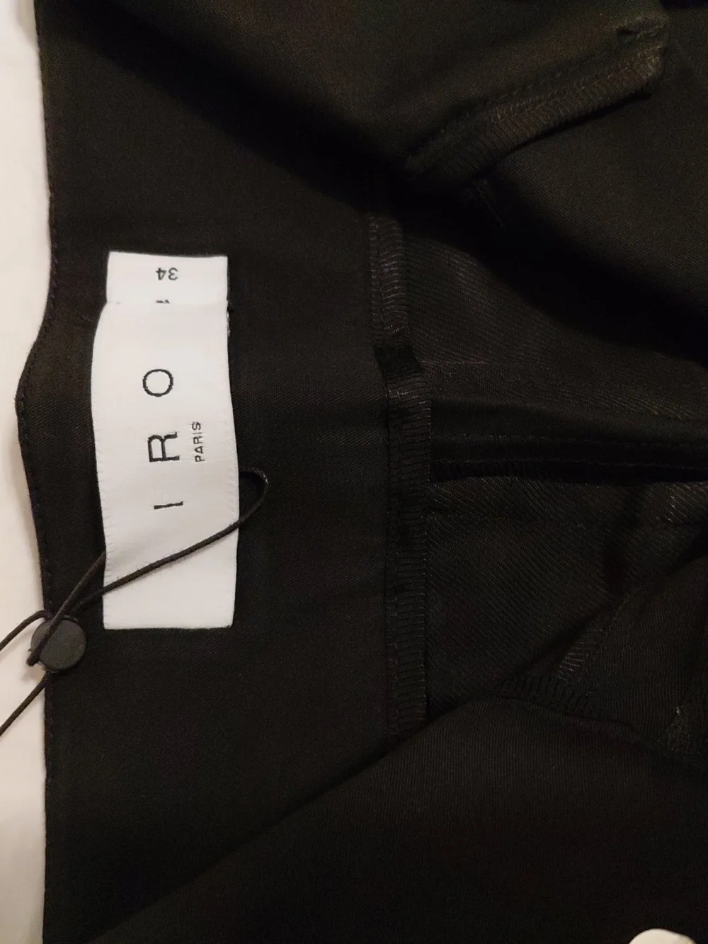 NWT IRO High waist wide leg pants Melania black Size 0
